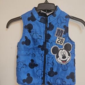 Disney Blue  Mickey Puffer Vest for Kids